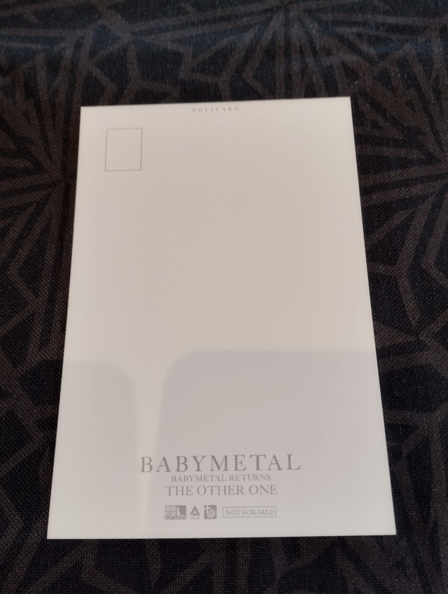 【即決】新品！早期購入予約特典！非売品！特典！BABYMETAL RETURNS THE OTHER ONE ポストカード 幕張 CD 音源 DVD 映像 レコード BLACK　_画像3