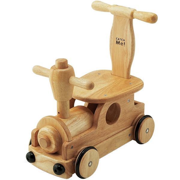 木's乗用ポッポ　乗用玩具　足けり乗用　木製押車