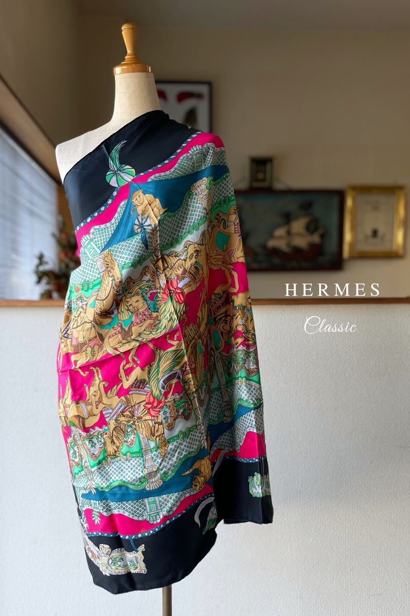 aps185 希少品 HERMES カレ90 TOURNEZ MANEGE マルジェラ期の画像1