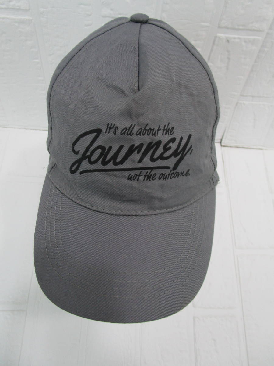 Y.23.H.22　SY ☆ It's all about the journey, not the outcome. ノーブランド　キャプ帽子　FREESIZE　グレー他　USED　☆_画像5