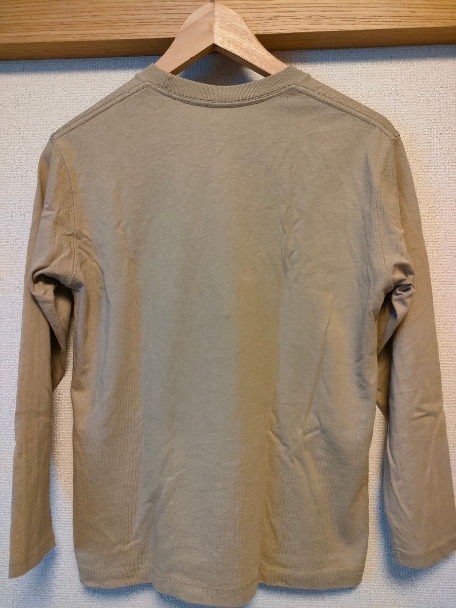 DANTON　ポケット　長袖Tシャツ　ベージュ