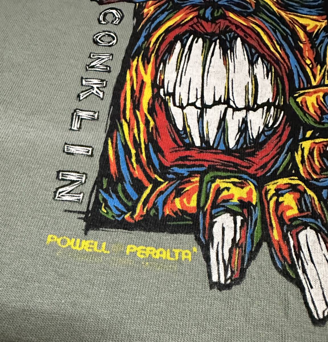 deadstock!90\'s vintage powell peralta Lance Conklin футболка USA производства 9/91