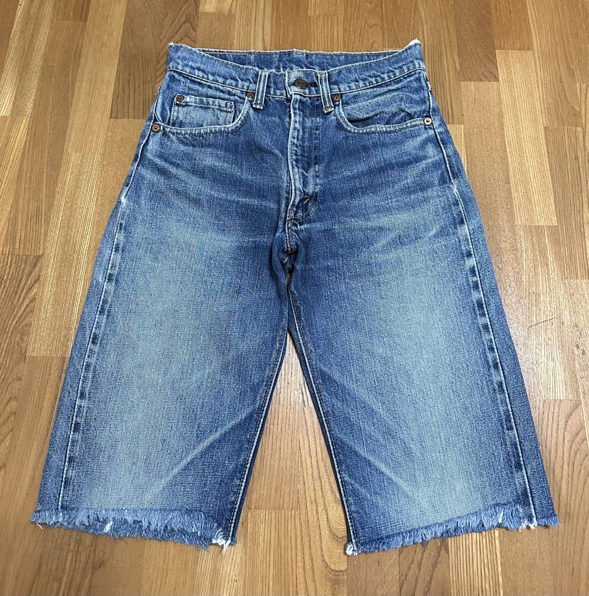 60's vintage Levi's 505 BIGE 耳付 カットオフ デニムパンツ|Yahoo
