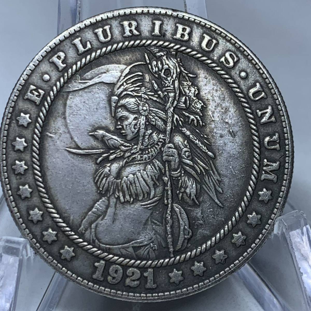 WX927流浪幣 サイパンの女 天眼 鷹紋 外国硬貨 貿易銀 海外古銭 コレクションコイン 貨幣 重さ約24g_画像1