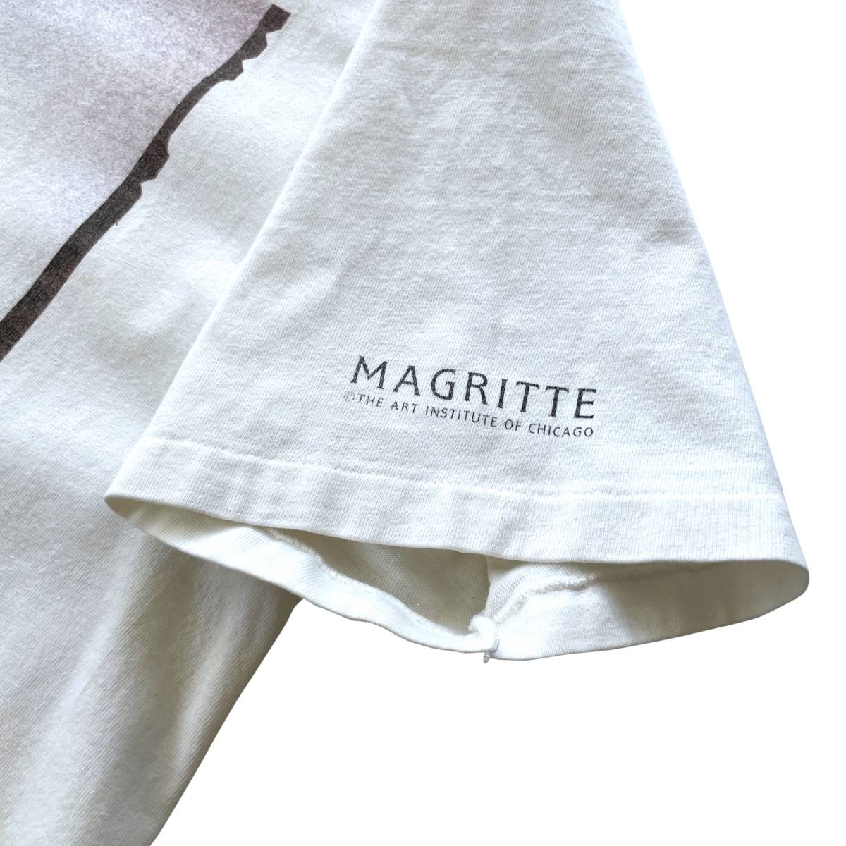 【Vintage】ルネ・マグリット Tシャツ Rene Magritte フォト THE ART INSTITUTE OF CHICAGO シカゴ美術館 Hanes ヘインズ MADE IN USA_画像4
