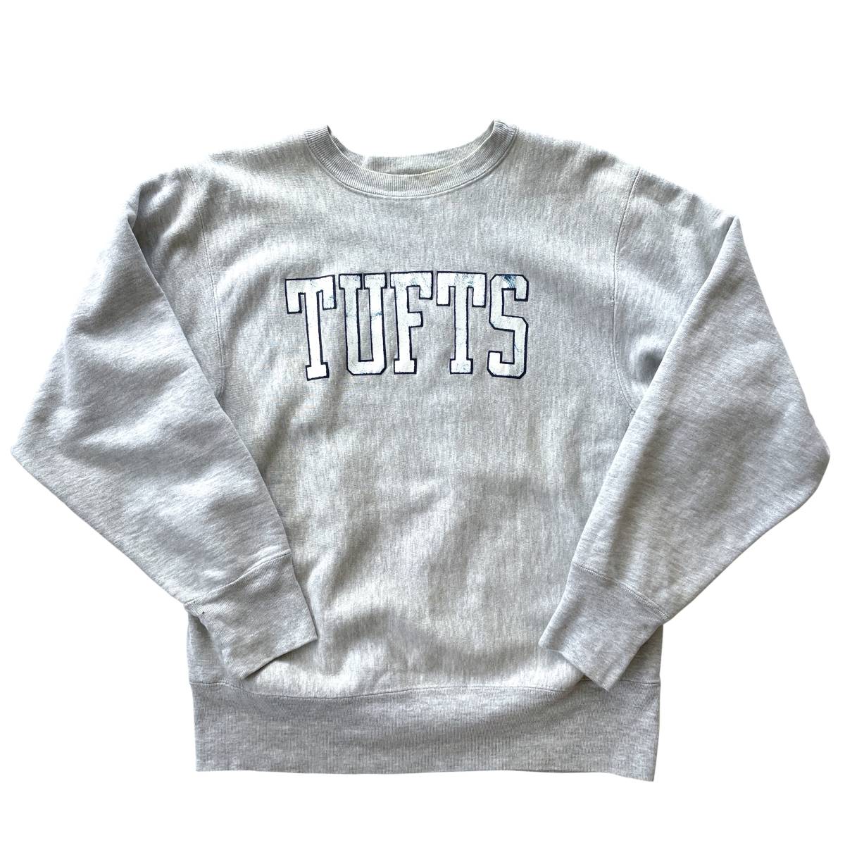 【Vintage】Champion スウェット TUFTS リバースウィーブ グレー トリコタグ LARGE チャンピオン MADE IN USA 1980年代_画像1