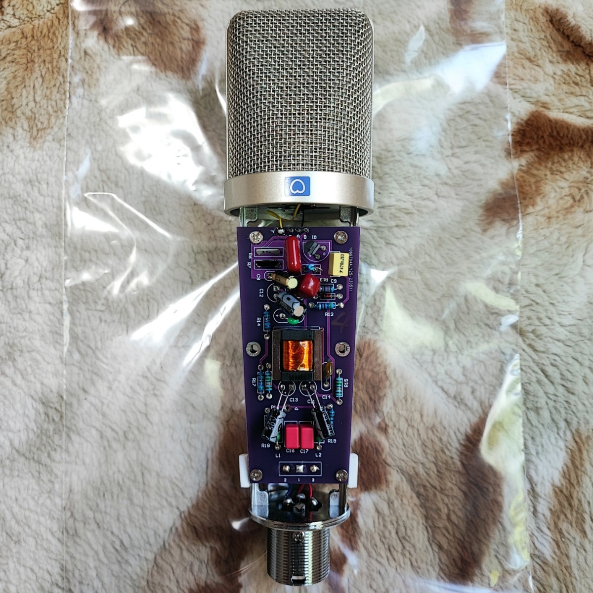 新品 自作 コンデンサーマイク Neumann U87 (ビンテージ) クローン&ショックマウントセット