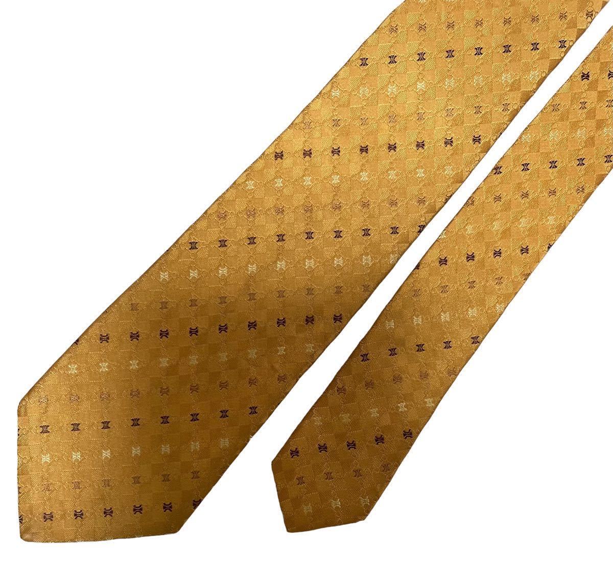 CELINE necktie Logo Mark pattern pattern pattern Celine USED used m134