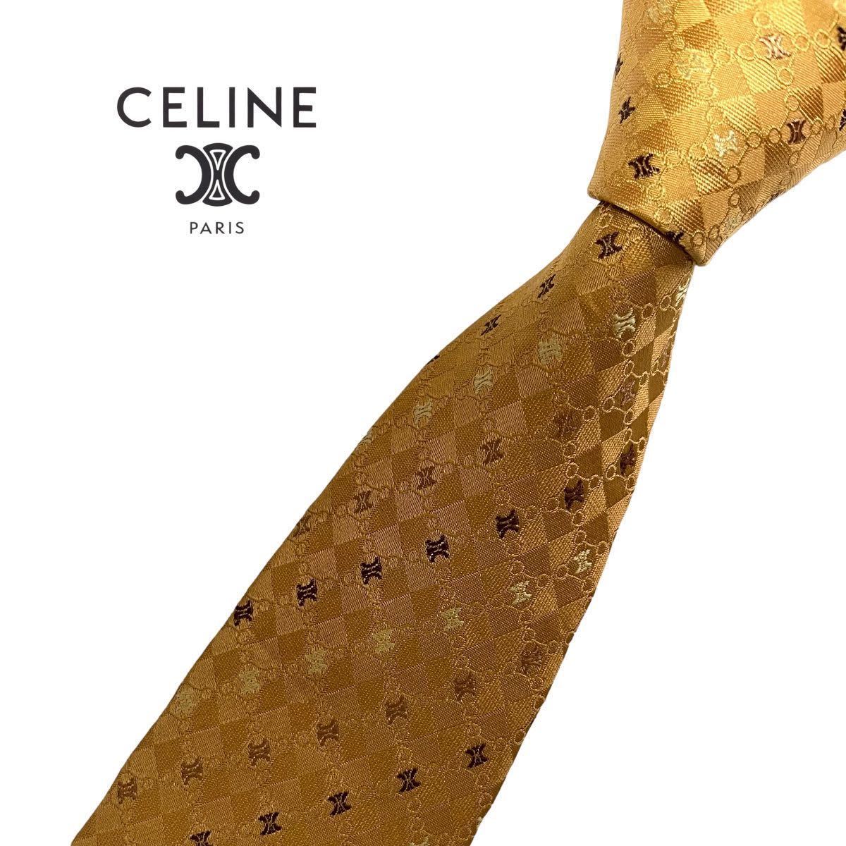 CELINE necktie Logo Mark pattern pattern pattern Celine USED used m134