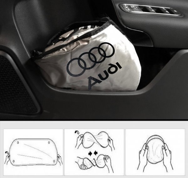 ☆Audi☆汎用サンシェード Lサイズ/Audi アウディ/A1 A3 A4 A5 A6 A7 A8 S1 S3 S4 S5 S6 S7 S8 RS4 RS5 RS6 RS7 Q2 Q3 Q5 Q7 Q8 TT_画像10