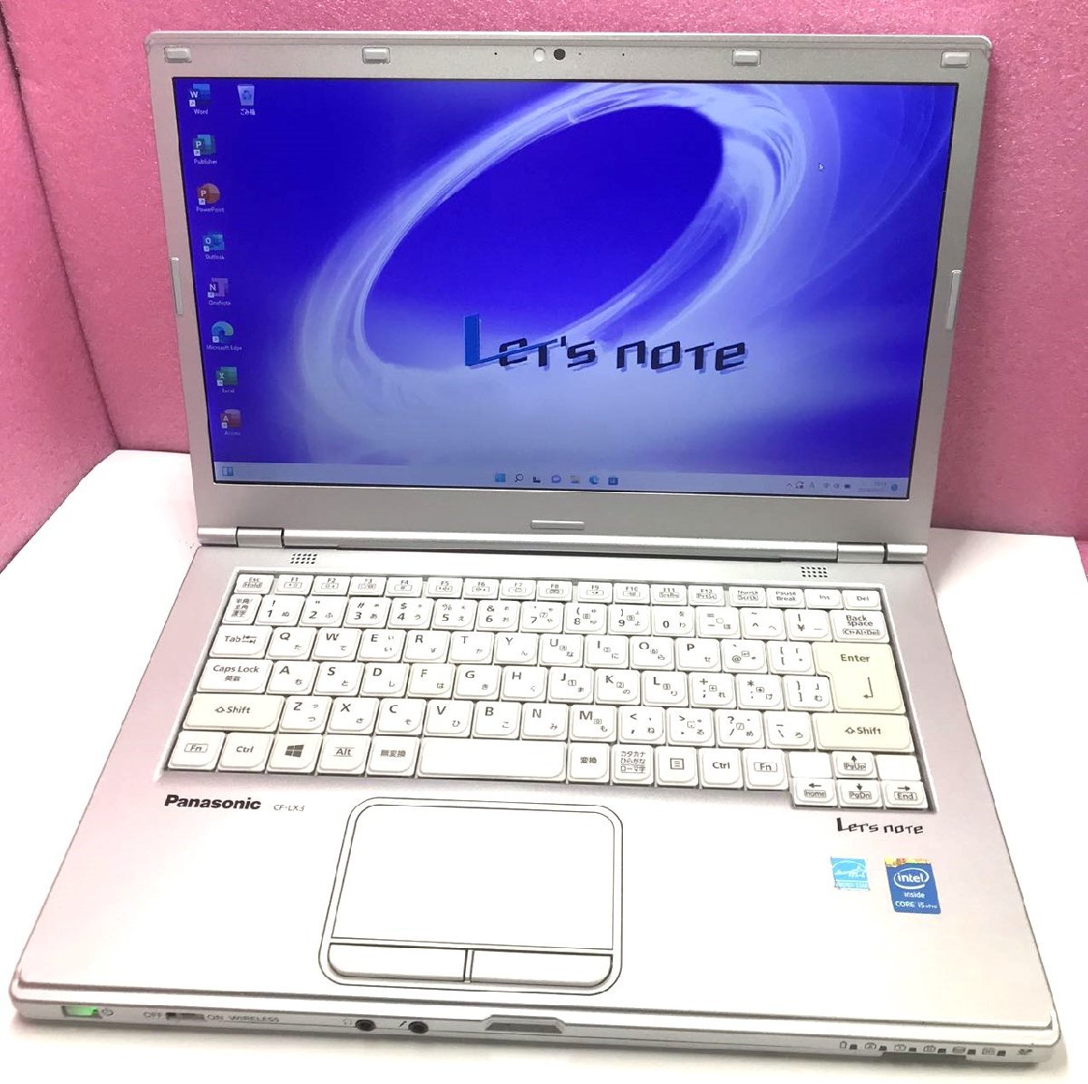 YNC032#ACアダプター付き人気レッツノートCF-LX3GDMCSワイド14.0型 12GB/SSD256GB　Windows11 Office2021_画像1