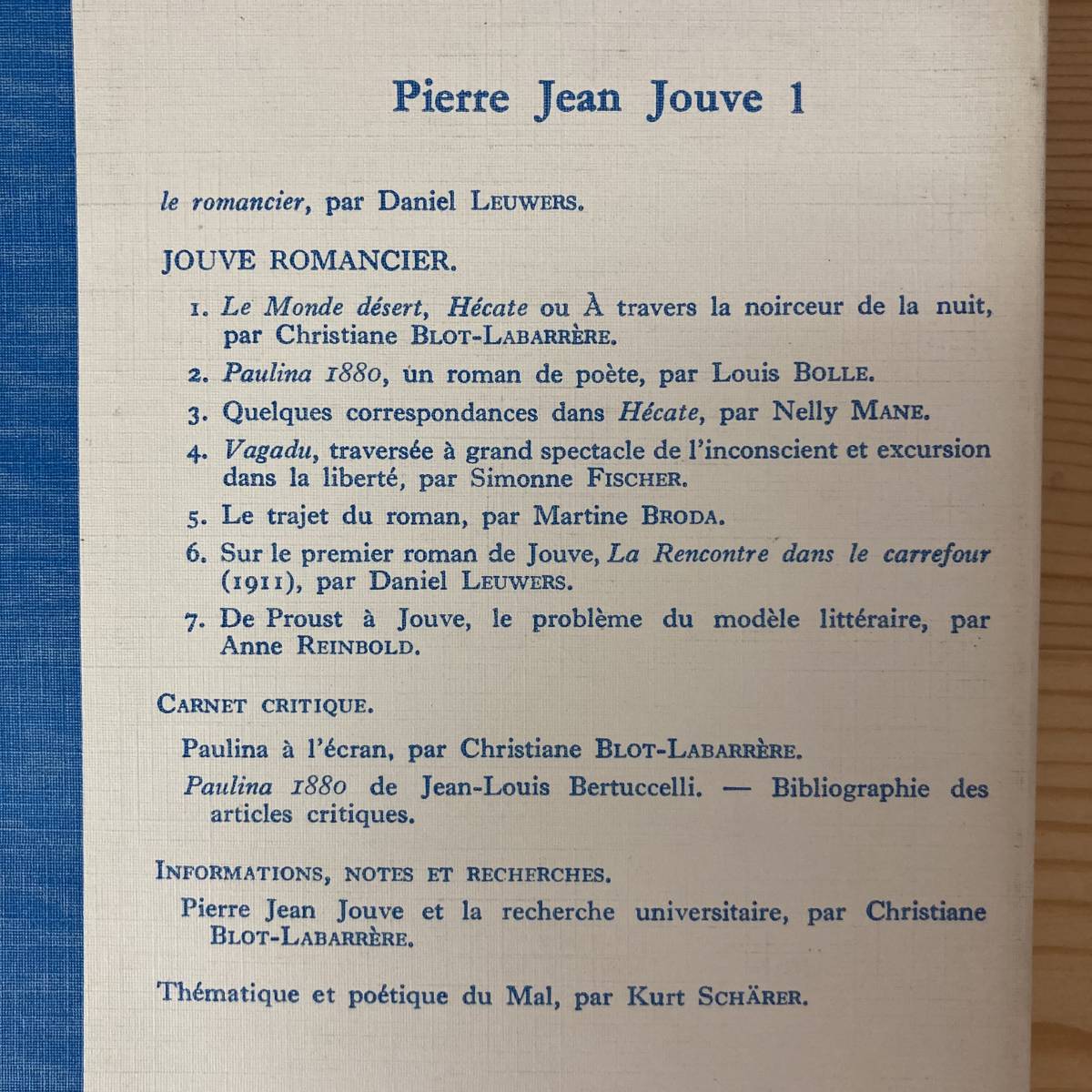 【仏語洋書】PIERRE JEAN JOUVE 1 Jouve romancier / Daniel Leuwers（監）【ピエール・ジャン・ジューヴ】_画像3