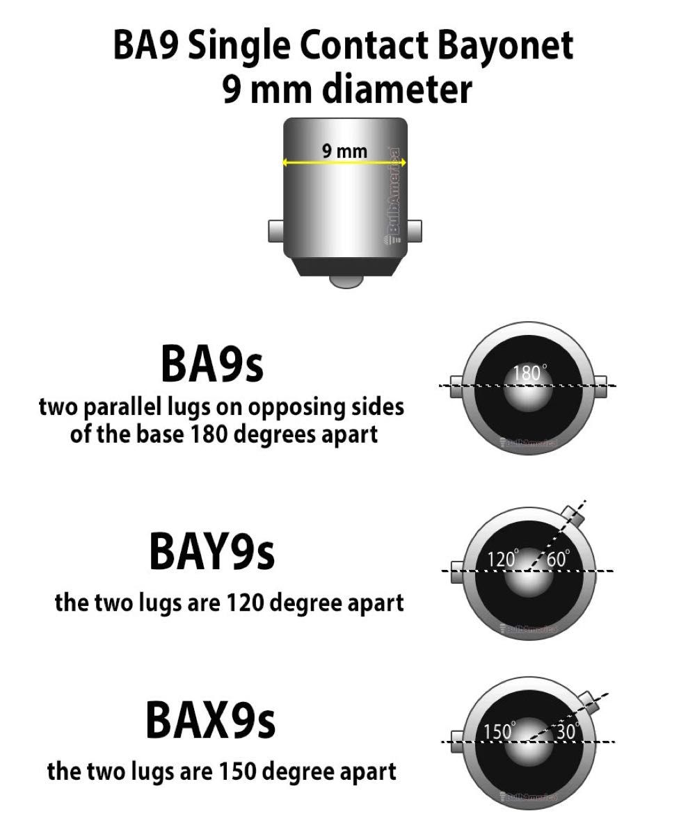 BAY9S 120 ° H21W led  800lm 6000k2球セットエラーキャンセラー