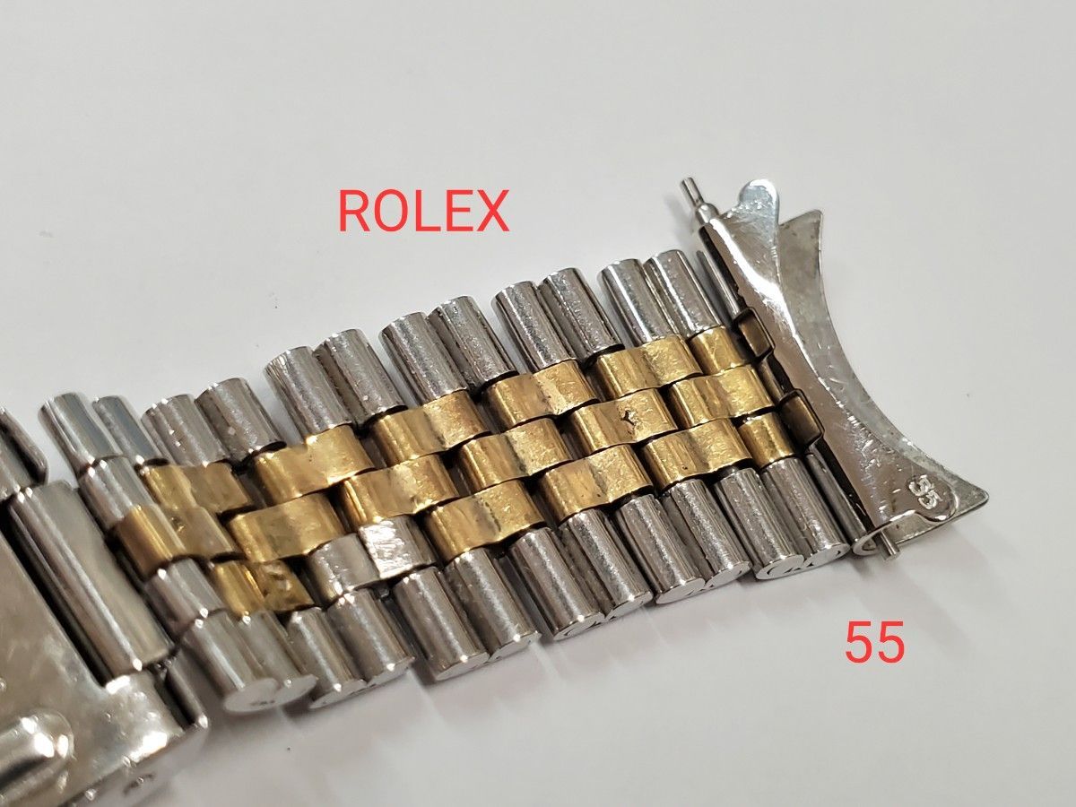 ROLEX SS YG コンビ 巻きブレス 20㎜ 訳あり品 時計ベルト ロレックス ジュビリーブレス フラッシュフィット55