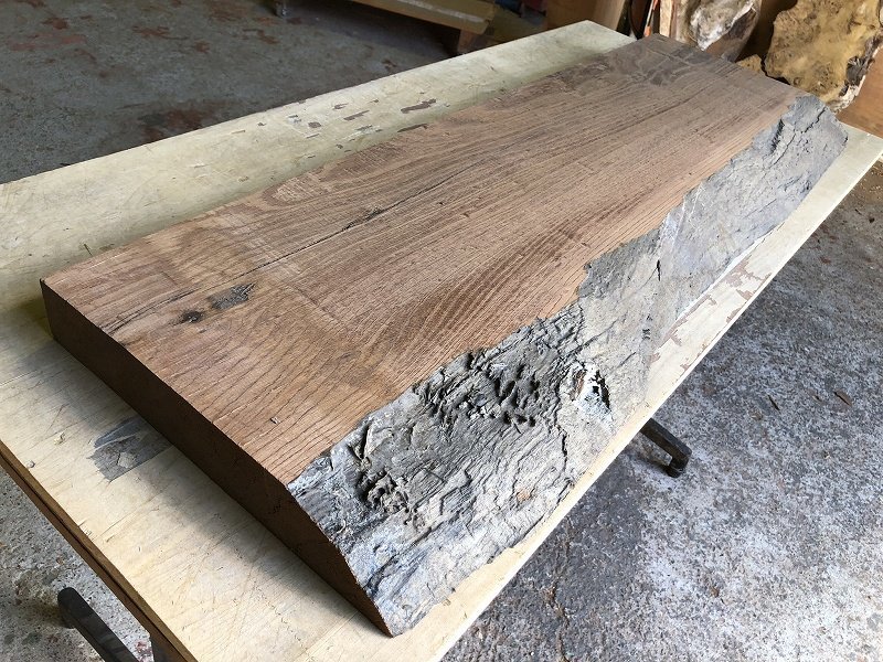 最高級 【EH551E】神代欅 ～1035×～355×55㎜ 玉杢 極上杢 一枚板 材料 天然木 無垢材 乾燥材 銘木 材木 木工 DIY 希少材《銘木登屋》 その他