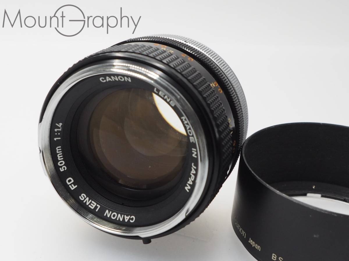 超安い ☆実用美品☆ CANON キヤノン FD 50mm F1.4 ☆完動品☆ フード