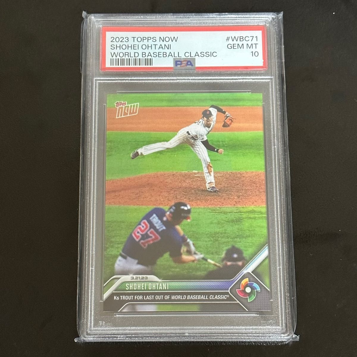 PSA10 Topps now 2023 WBC 決勝 大谷翔平 トラウト WBC71｜PayPayフリマ