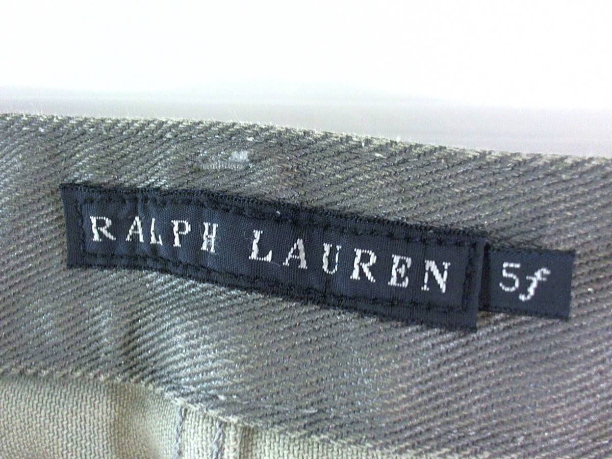 ☆国産★国内正規★ラルフローレン【RALPH LAUREN】カラージーンズ ツイルパンツ 5F グレー カラーパンツ　※シミ汚れ有_画像10