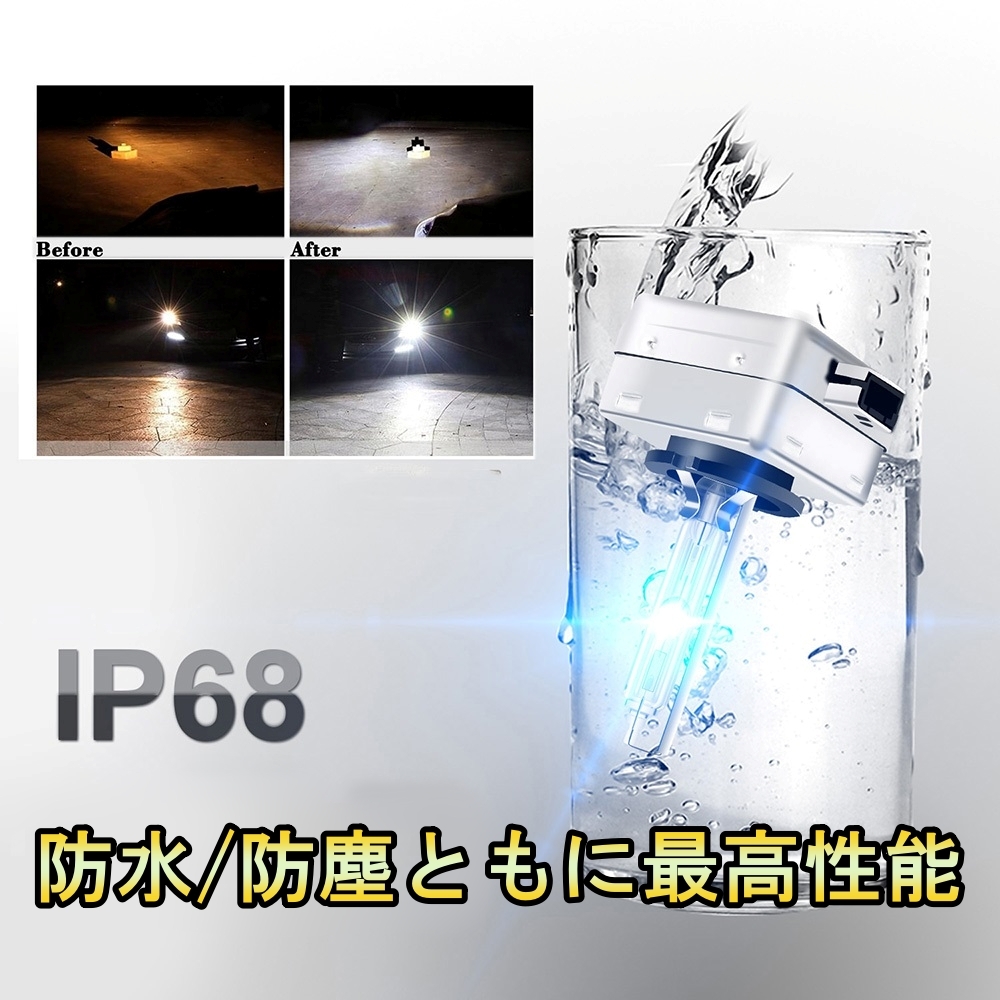 HID ヘッドライトバルブ ロービーム プレサージュ U30 キセノン D2R H10.6～H15.5 日産 6400lm_画像9