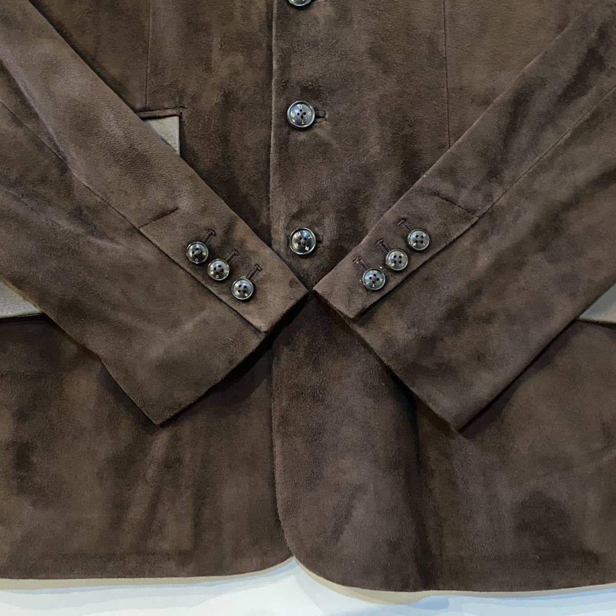 オールドマンズテーラー レザーテーラードジャケット 日本製 ブラウン