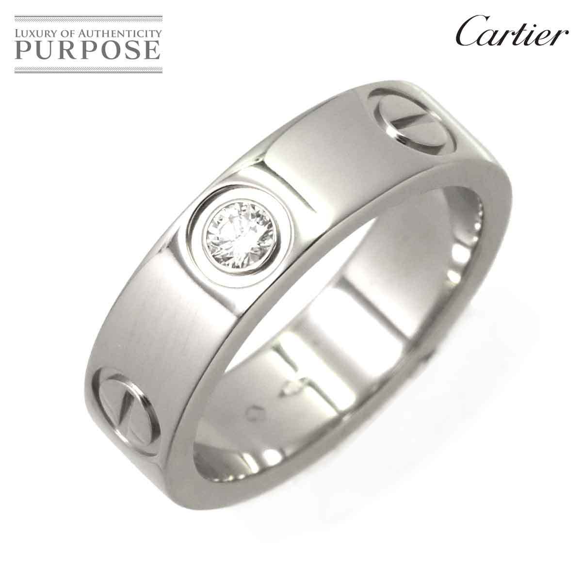 2022人気の 指輪 プラチナ Pt 1P ダイヤ リング #50 ラブ Cartier