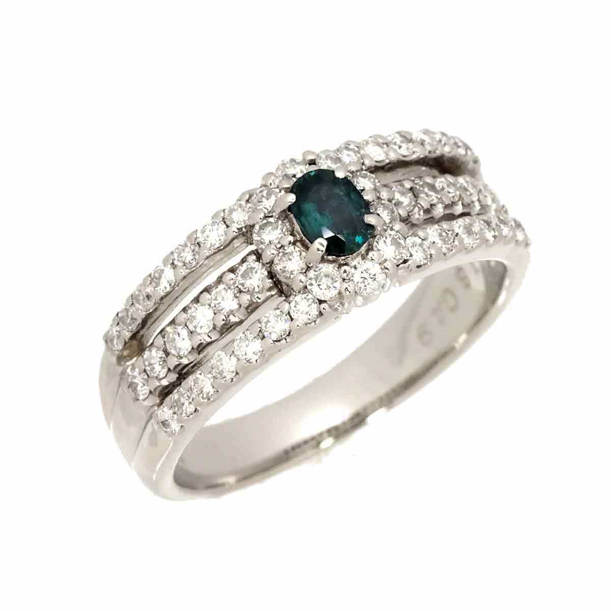  ring 10 number alexandrite 0.18ct diamond 0.49ct Pt platinum ring [so-ting attaching ] Alexandrite Ring 90191168