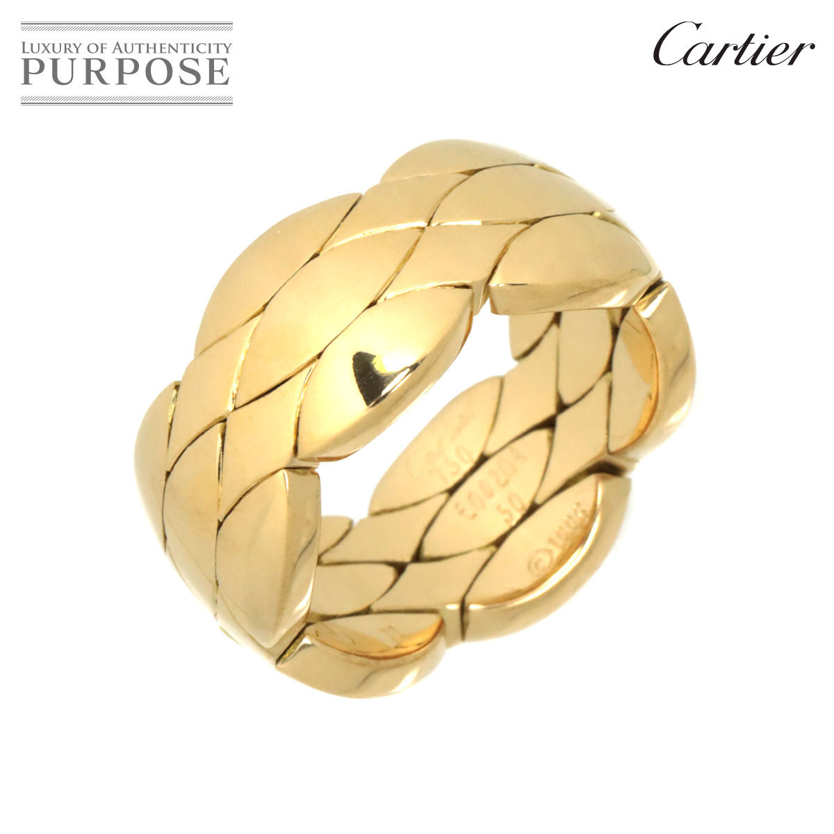 カルティエ Cartier #50 リング K18 YG イエローゴールド 750 Ring 90195113