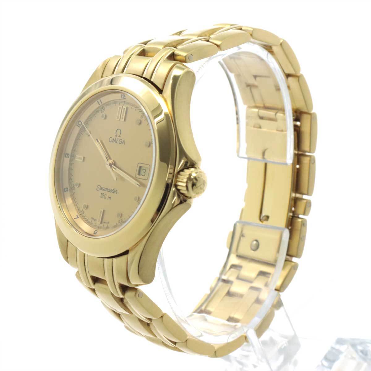オメガ OMEGA シーマスター120 2111 11 メンズ 腕時計 デイト ゴールド