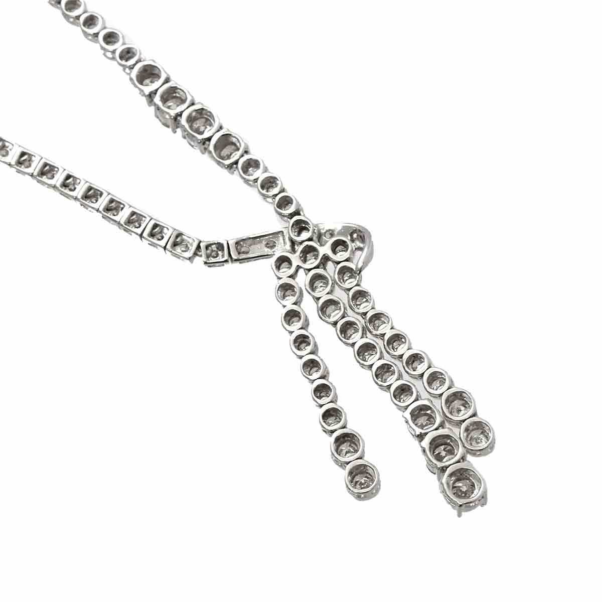 ダイヤ 2.70ct ネックレス 41cm K18 WG ホワイトゴールド 750 Diamond Necklace 90199137_画像4