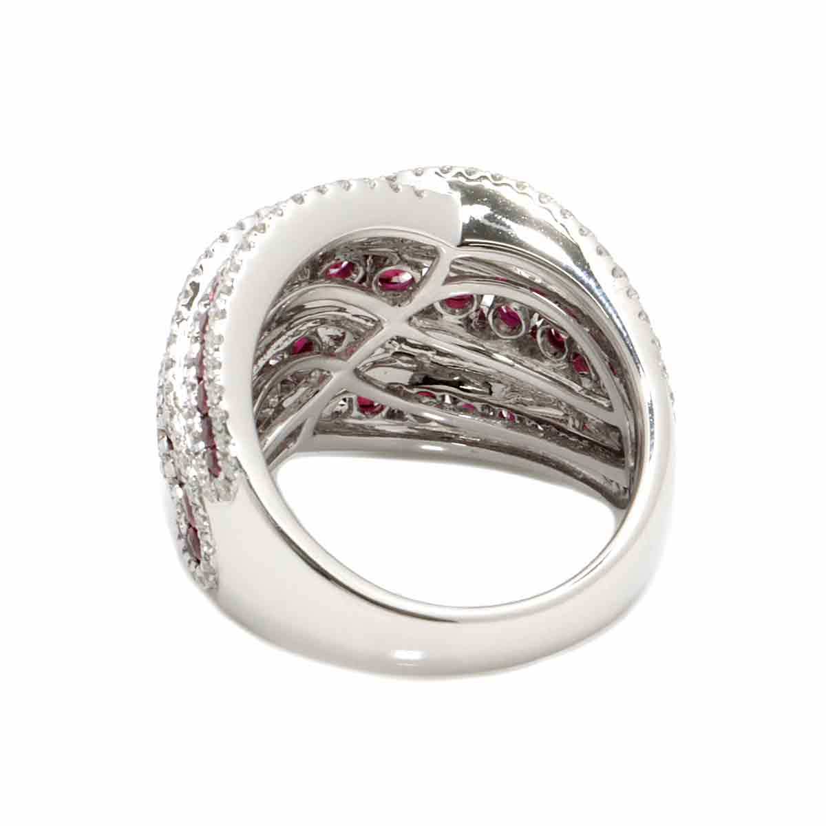 最安 リング 12号 90200736 Ring Diamond Ruby 指輪 750 ホワイト