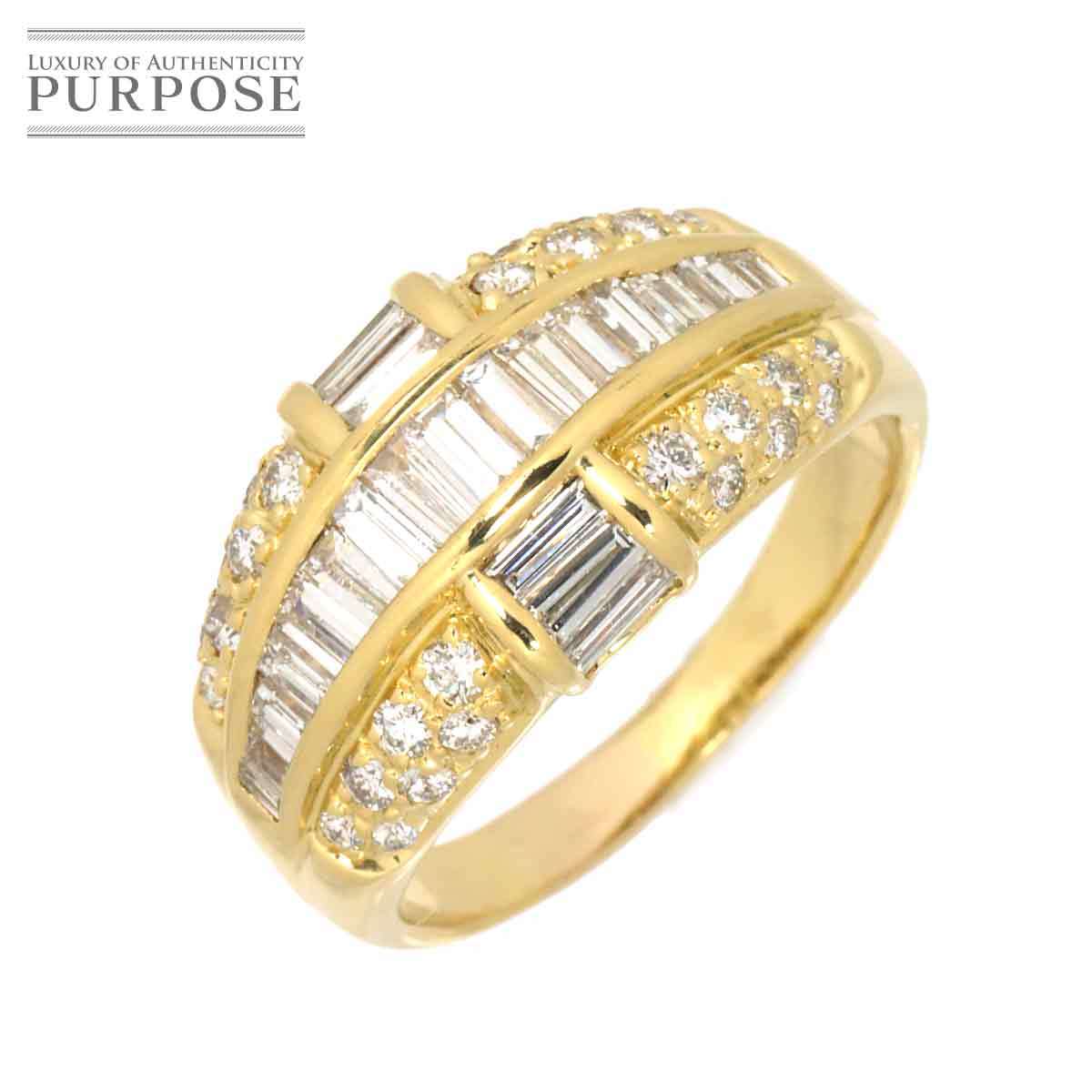 リング 15.5号 ダイヤ 1.50ct K18 YG イエローゴールド 750 指輪 Diamond Ring 90202266