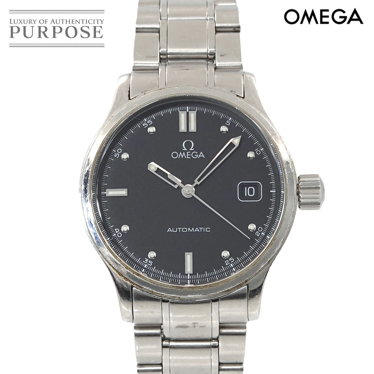 オメガ OMEGA クラシック デイト 5203 50 ヴィンテージ メンズ 腕時計 ブラック 文字盤 自動巻き ウォッチ Classic 90204702