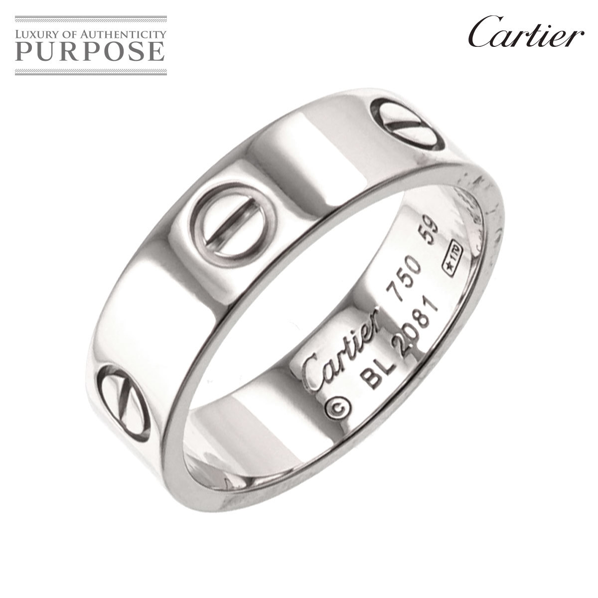 【35%OFF】 WG K18 リング #59 ラブ Cartier カルティエ ホワイトゴールド 90199075 Ring Love 指輪 750 ホワイトゴールド 【35%OFF】 WG K18 リング #59 ラブ Cartier カルティエ ホワイトゴールド 90199075 Ring Love 指輪 750 ホワイトゴールド