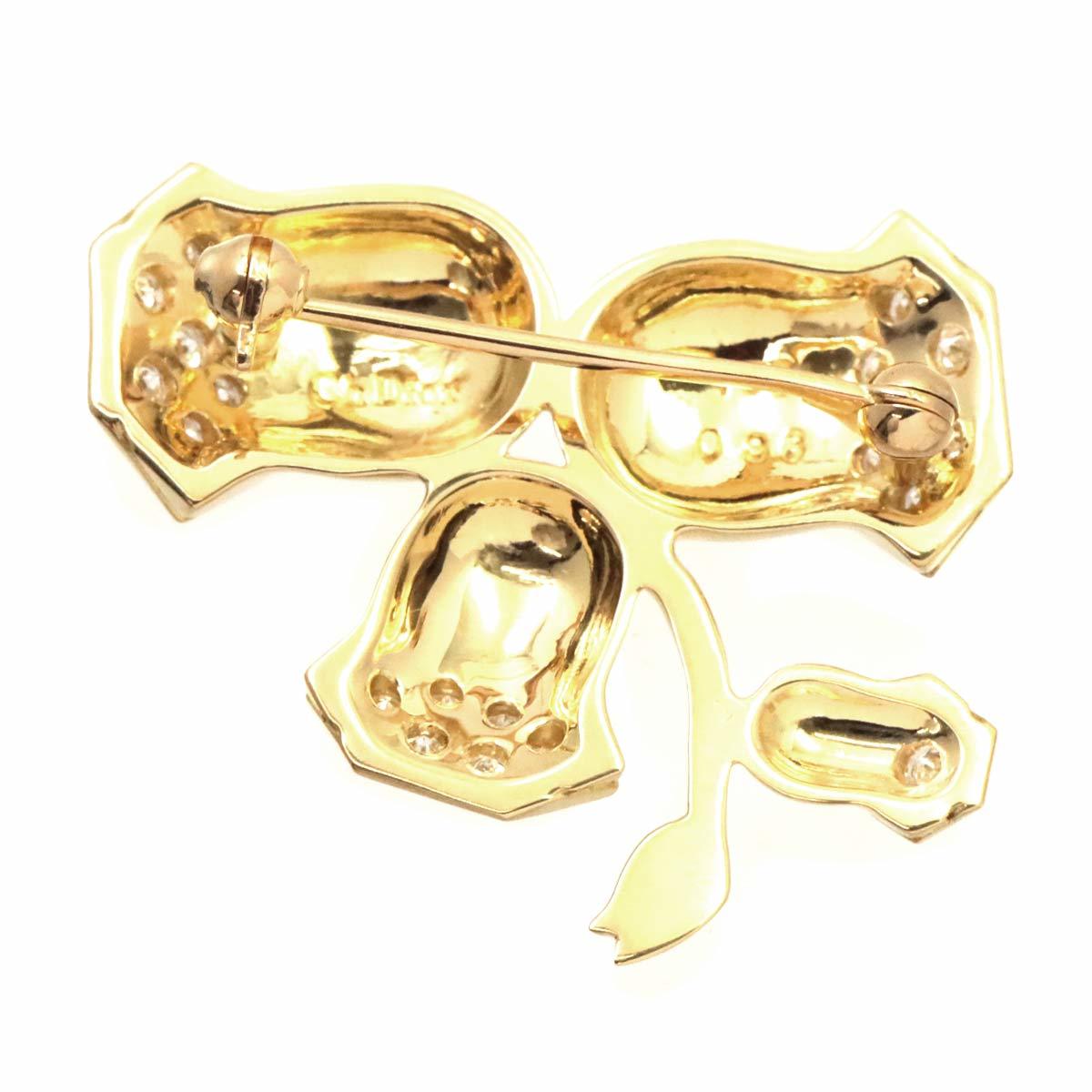  Christian Dior Dior diamond brooch 18K YG yellow gold 750 Diamond Brooch 90196599