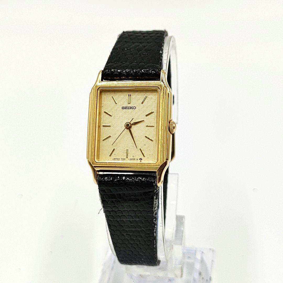 電池切れ】SEIKO セイコー クォーツ 腕時計 ゴールド文字盤 電池切れ】SEIKO セイコー クォーツ 腕時計 ゴールド文字盤