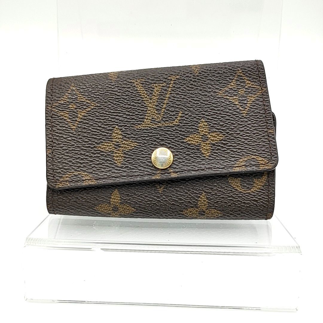 美品✨LOUIS VUITTON キーケース 6連 茶 三つ折り モノグラム-