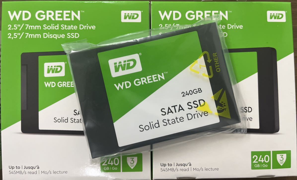 A001130 品 未使用WD SSD SATA 2.5インチ 240GB 10枚 返品返金対応 納品書発行可(商品説明文ご確認下さい)