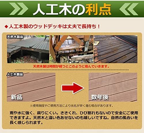 ウッドデッキ 人工木ウッドデッキ 9点セット 1.25坪 縁台 ウッドデッキ 人工木ウッドデッキ 9点セット 1.25坪 縁台