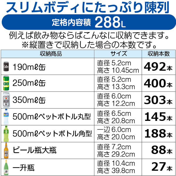 レマコム 4面ガラス 冷蔵ショーケース 大型 288L ブラック R4G-288SLB LED 業務用 冷蔵庫 タテ型_画像4