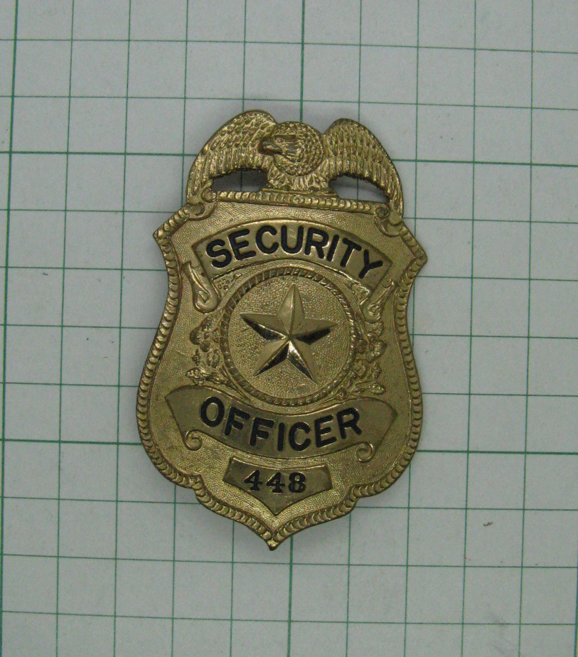 特価SALE！U.S. SECURITY OFFICER #448 実物バッジ・１点物_画像1