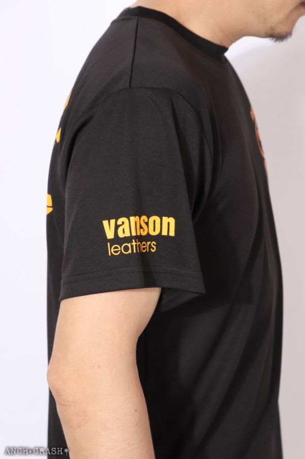 VANSON ドライメッシュ 半袖 Tシャツ VS21804S ブラック×イエロー【XLサイズ】バンソン_画像9