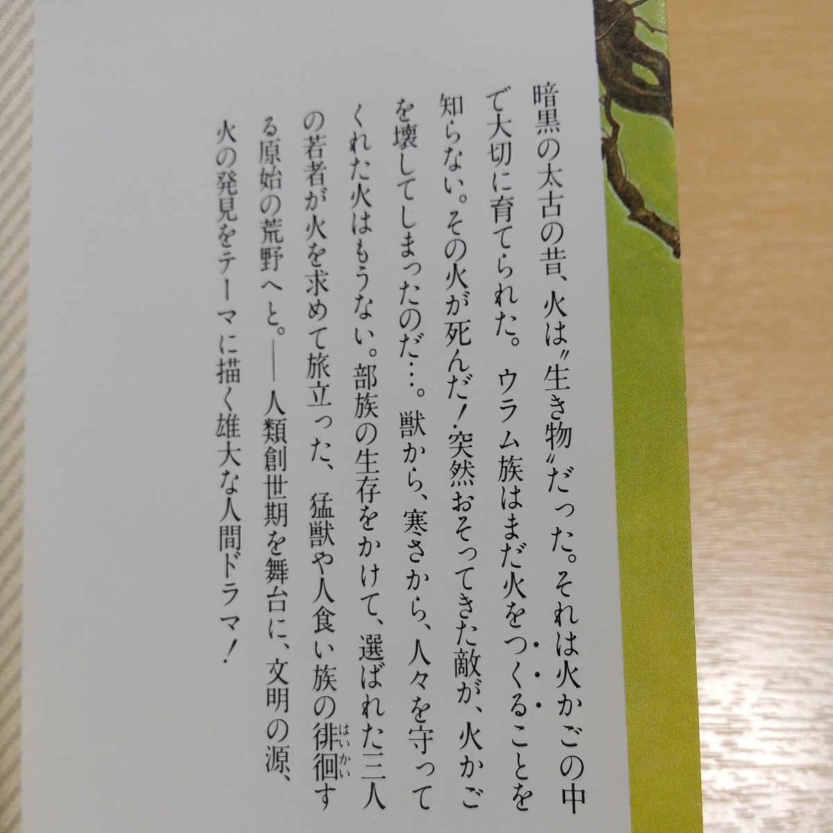 人類創世 サイエンスファンタジー　J.H.ロニー.エネ 長島良三 角川書店 昭和57年初版 中古 古書 原始 火 人間 小説