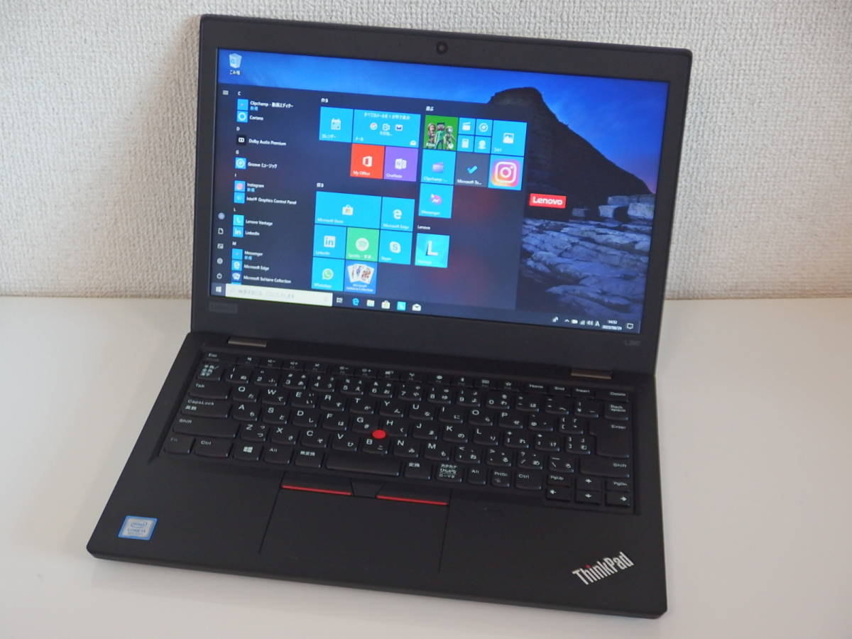 ☆彡 超美品 Lenovo ThinkPad L390 13.3型 8世代Core i3 8GB 128GB Windows10 Officeの画像1