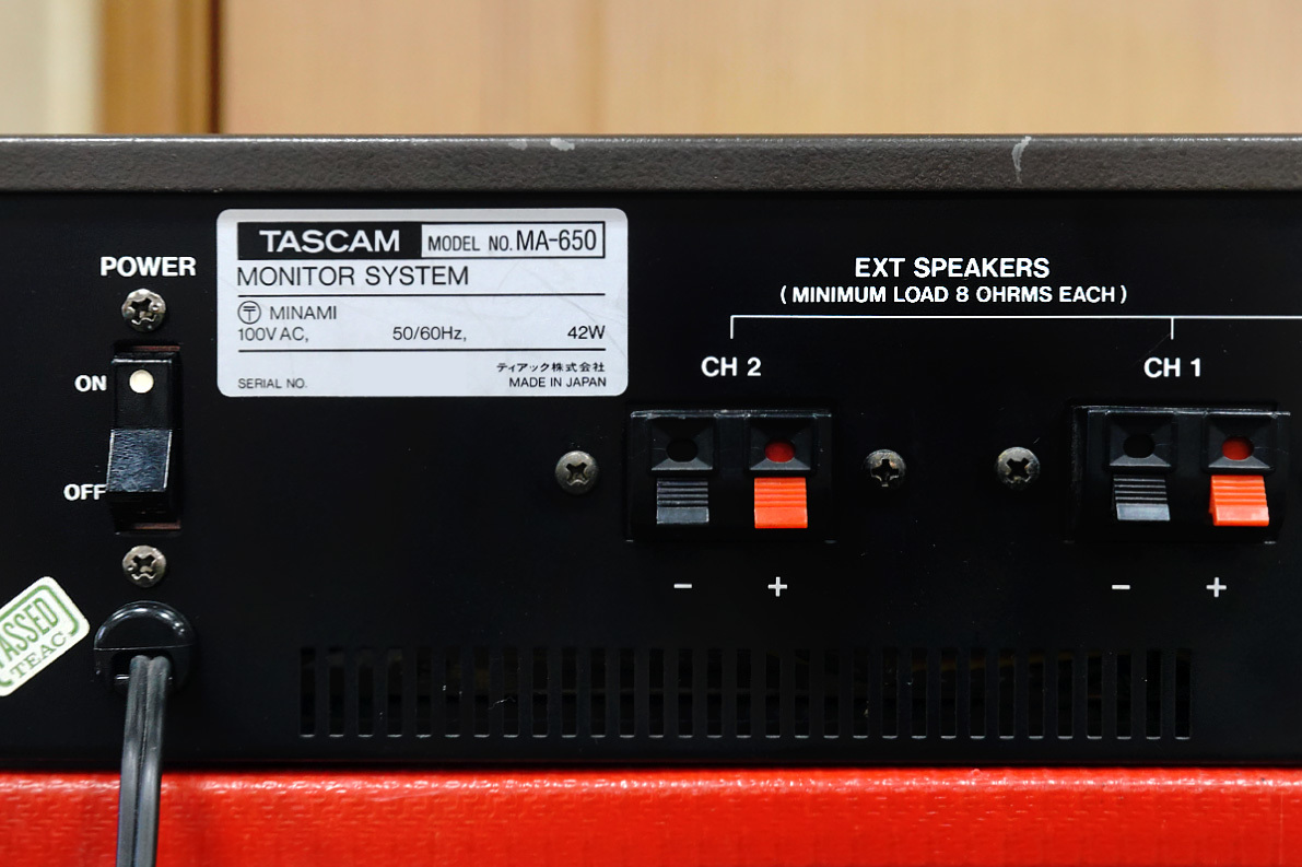 # TASCAM ATR-60 for MONITOR SYSTEM MA-650 #