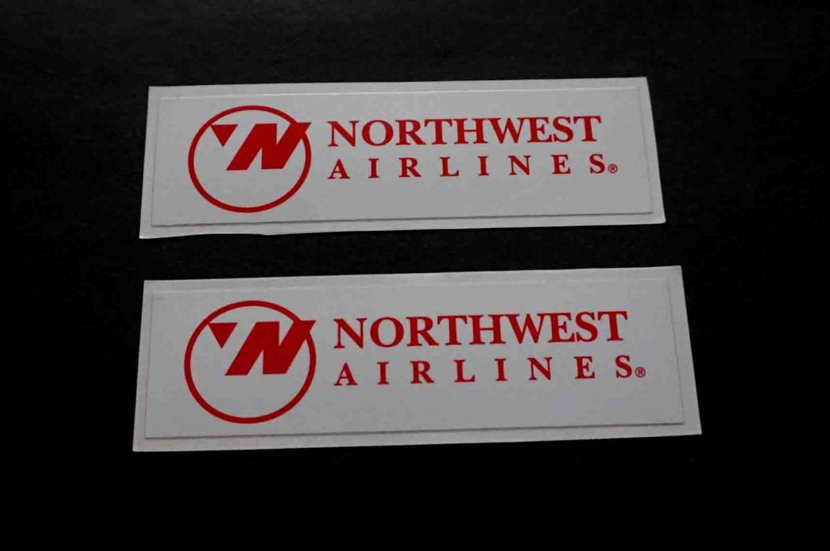 2枚セット》 (長方形 ) ノースウエスト航空NORTHWEST 2枚セット》 (長方形 ) ノースウエスト航空NORTHWEST