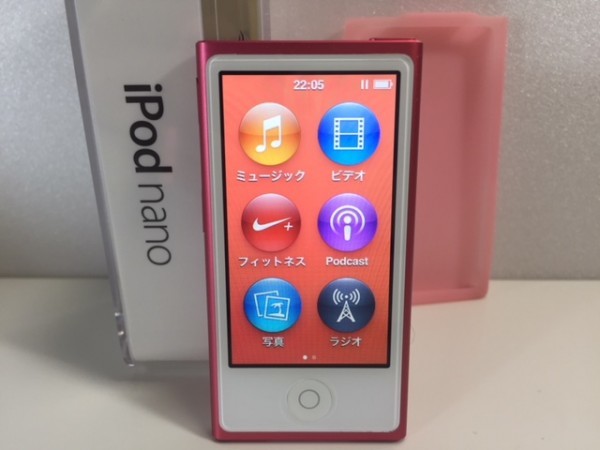 （085-33）1日元〜[漂亮的商品]郵費164日元♪蘋果“iPod nano”第7代16GB粉紅色MD475J♪藍牙♪ipod nano♪♪ 原文:(085-33) 1円～ [ 美品 ] 送料164円 ♪ Apple「iPod nano」第7世代 16GB ピンク MD475J ♪ Bluetooth対応 ♪ アイポッドナノ ♪♪