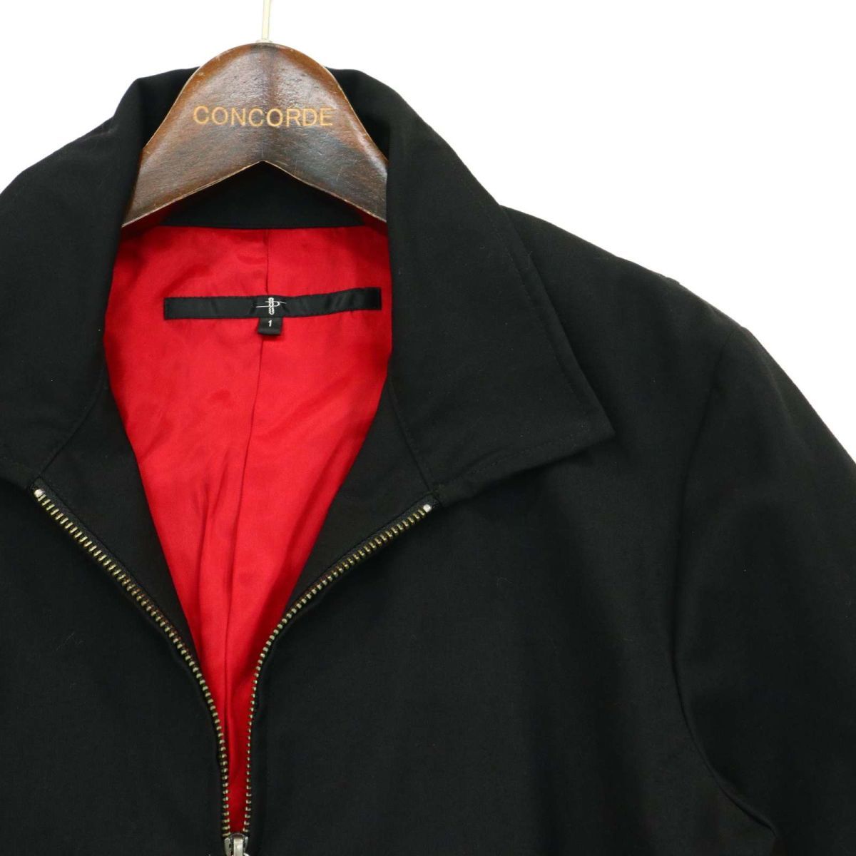 NOID. No ID через год обратная сторона красный * задний цепь вышивка блузон жакет Sz.1 мужской чёрный A3T09595_8#O