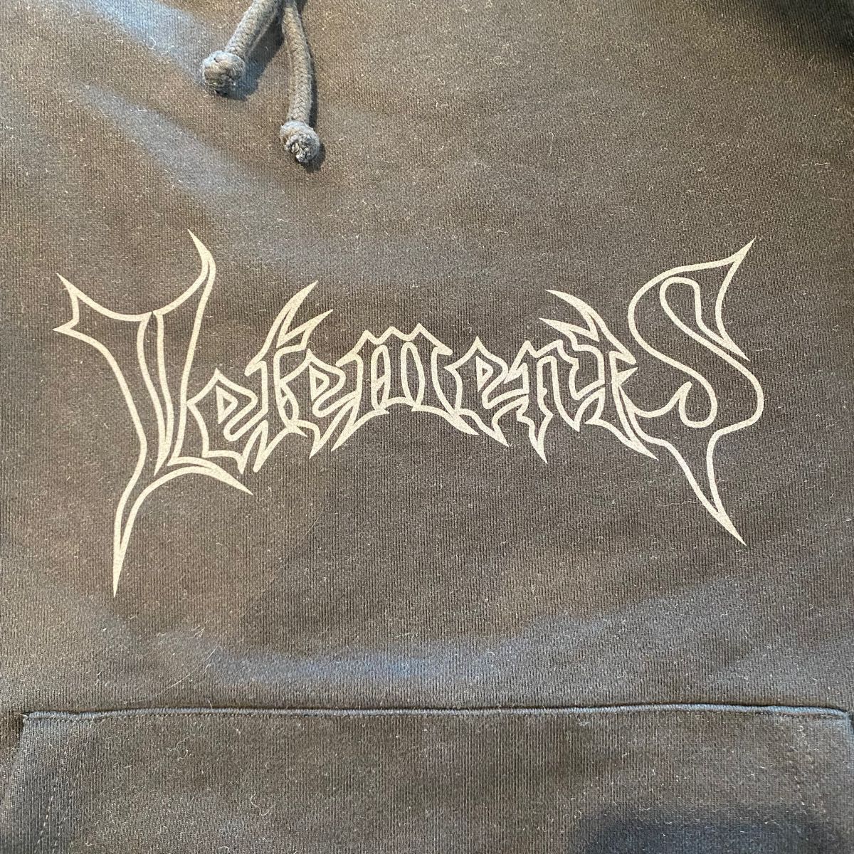 Vetements 黒メタ black metal hoodie