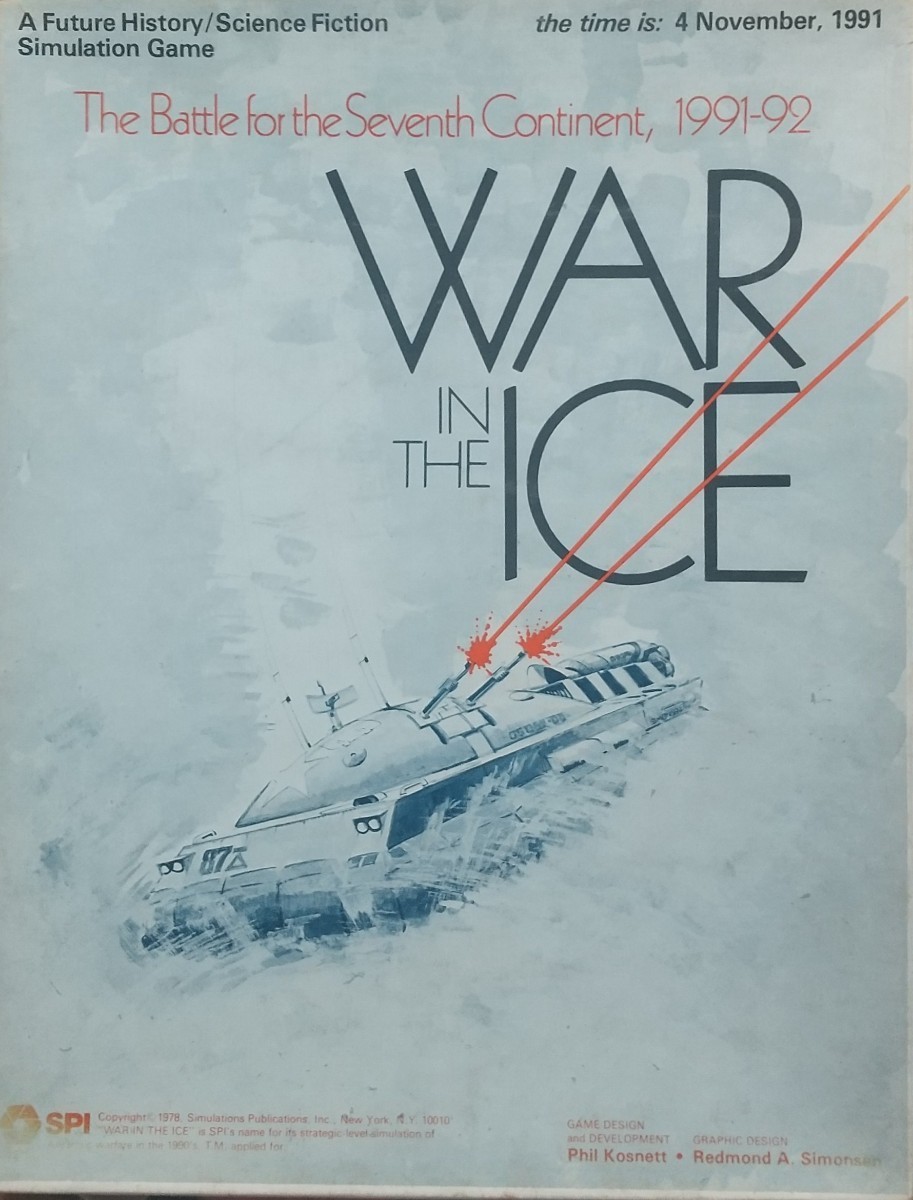 『WAR in the ICE(南極未来戦争)』SPI(2270)[中古品/欠品なし/ホビージャパン(HJ)日本語ルールコピー付]