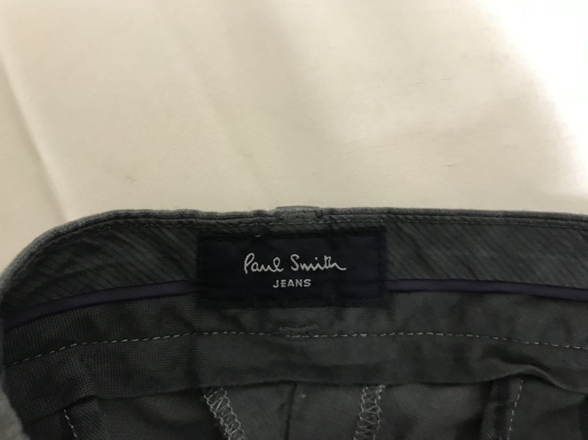 本物ポールスミスジーンズPaulSmithJEANSコットンワークチノパンツミリタリーアメカジサーフワークビジネススーツメンズXLグレー_画像4